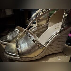 Mix No. 6 Metallic Gold Studded Wedges